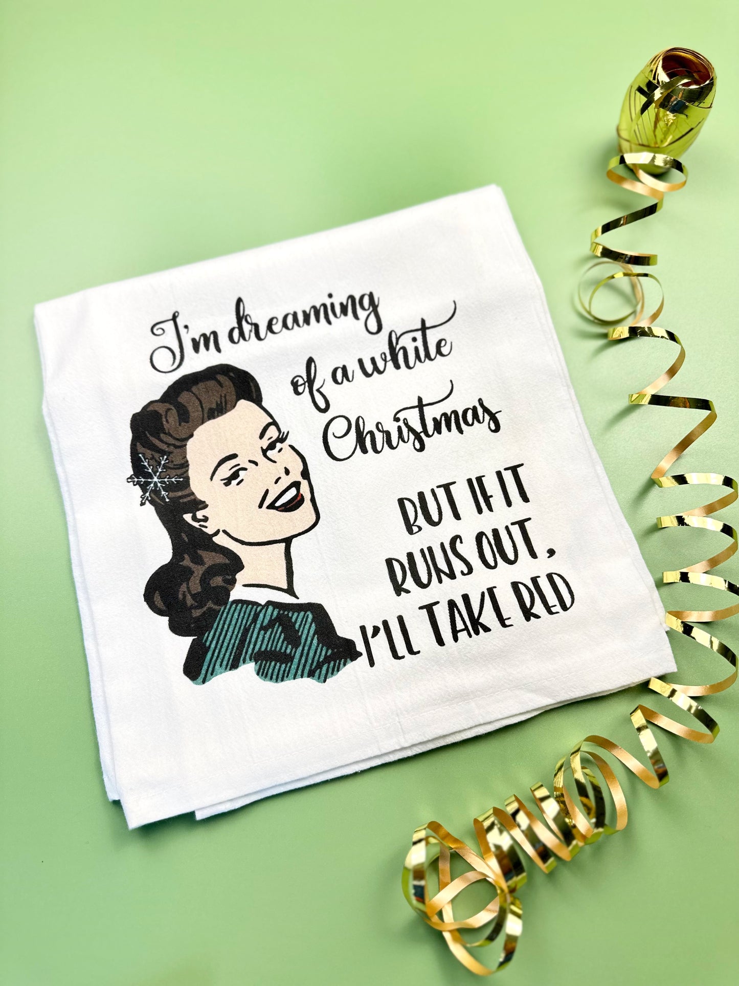 WITTY WOMEN HOLIDAY FLOUR SACK DISH TOWELS