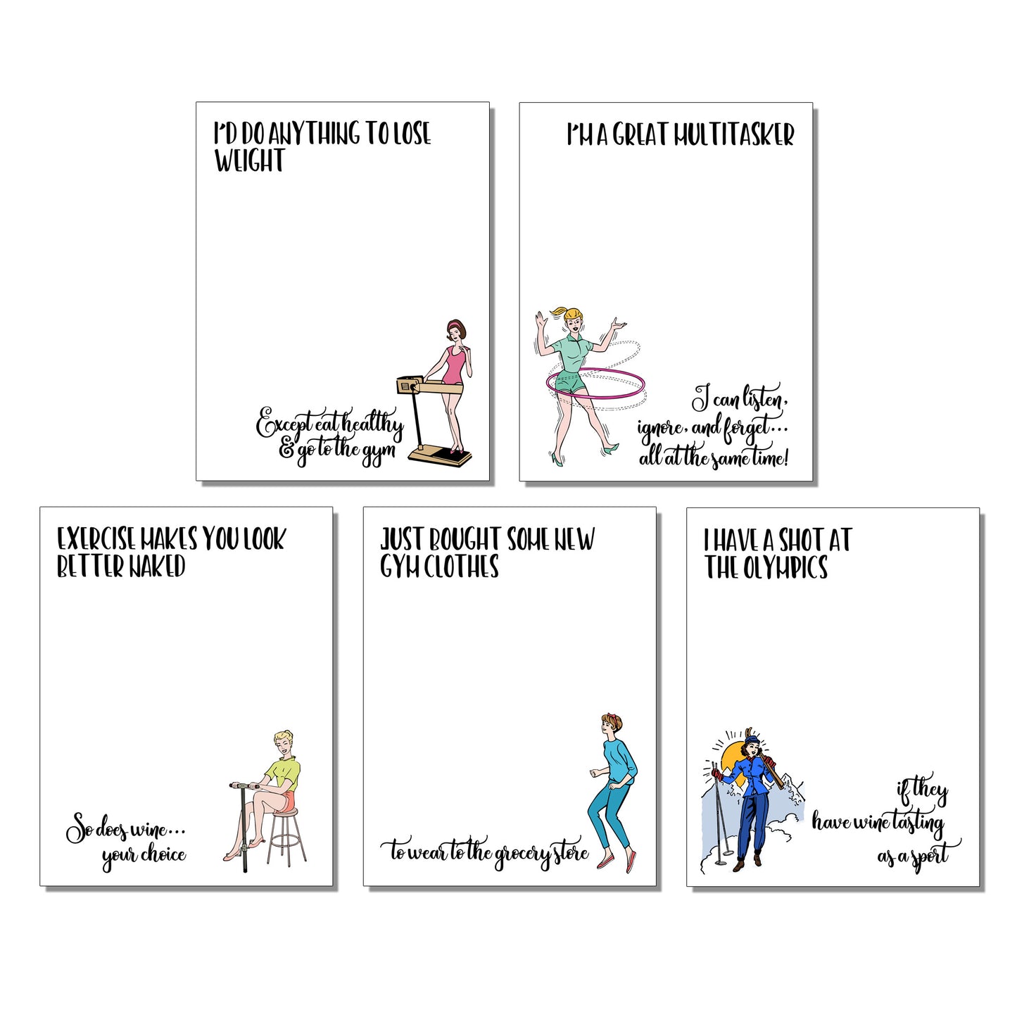 WITTY WOMEN WHO GET FIT NOTEPADS