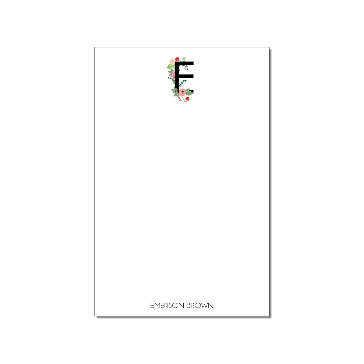 FLORAL MONOGRAM LARGE NOTEPAD