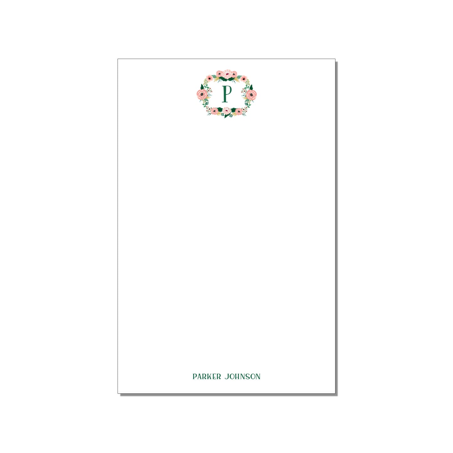MONOGRAM WREATH LARGE NOTEPAD