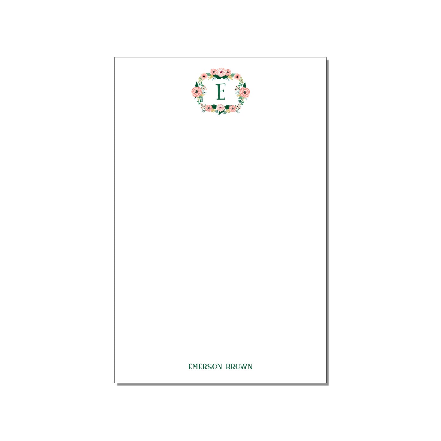 MONOGRAM WREATH LARGE NOTEPAD