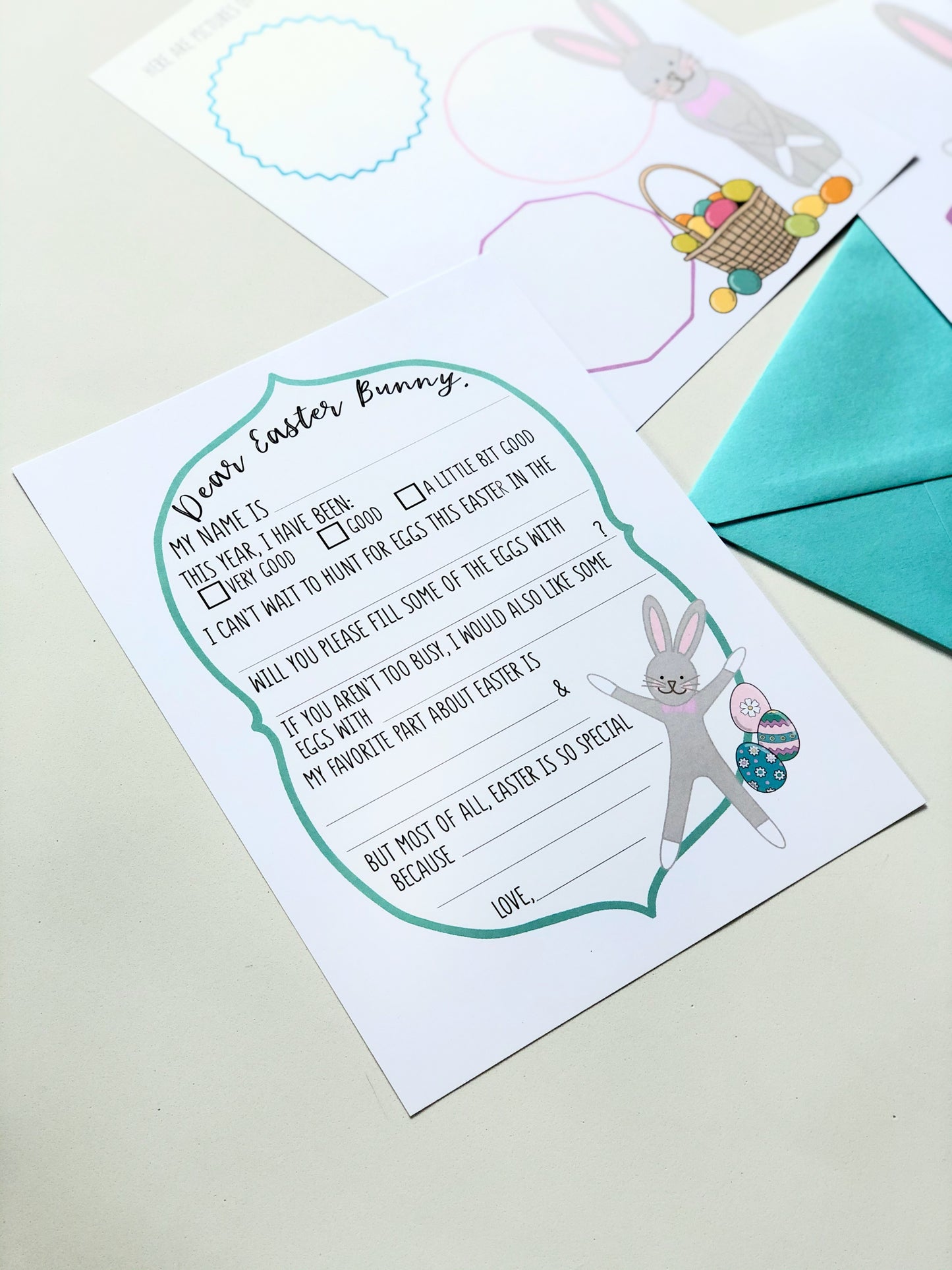 DEAR EASTER BUNNY LETTER SET