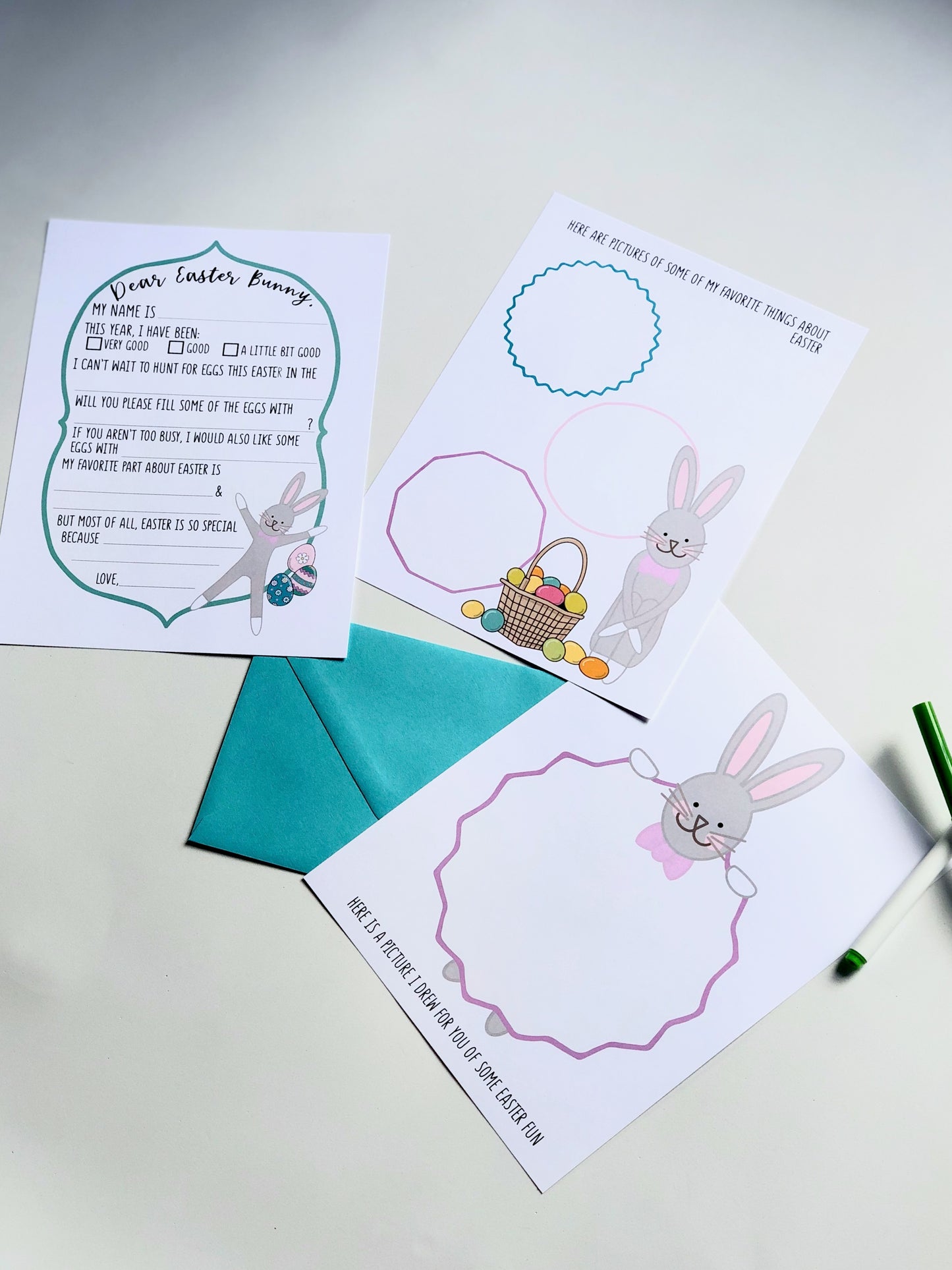 DEAR EASTER BUNNY LETTER SET