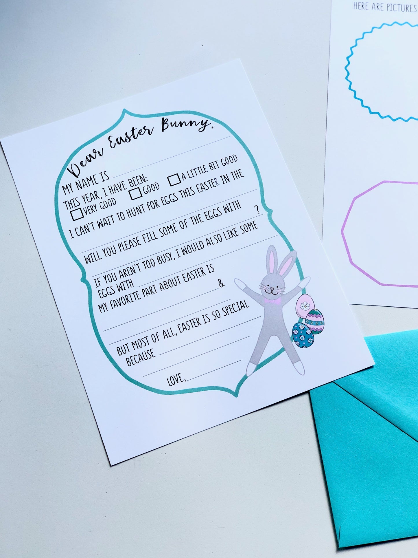 DEAR EASTER BUNNY LETTER SET