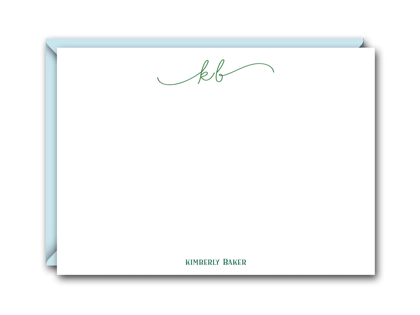 SCRIPT INITIALS PERSONALIZED NOTE CARD SET