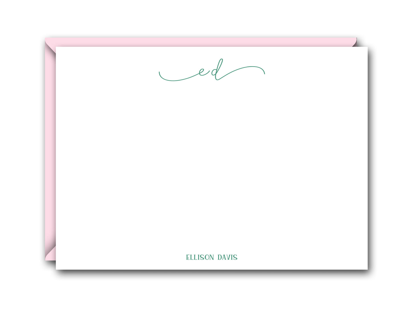 SCRIPT INITIALS PERSONALIZED NOTE CARD SET