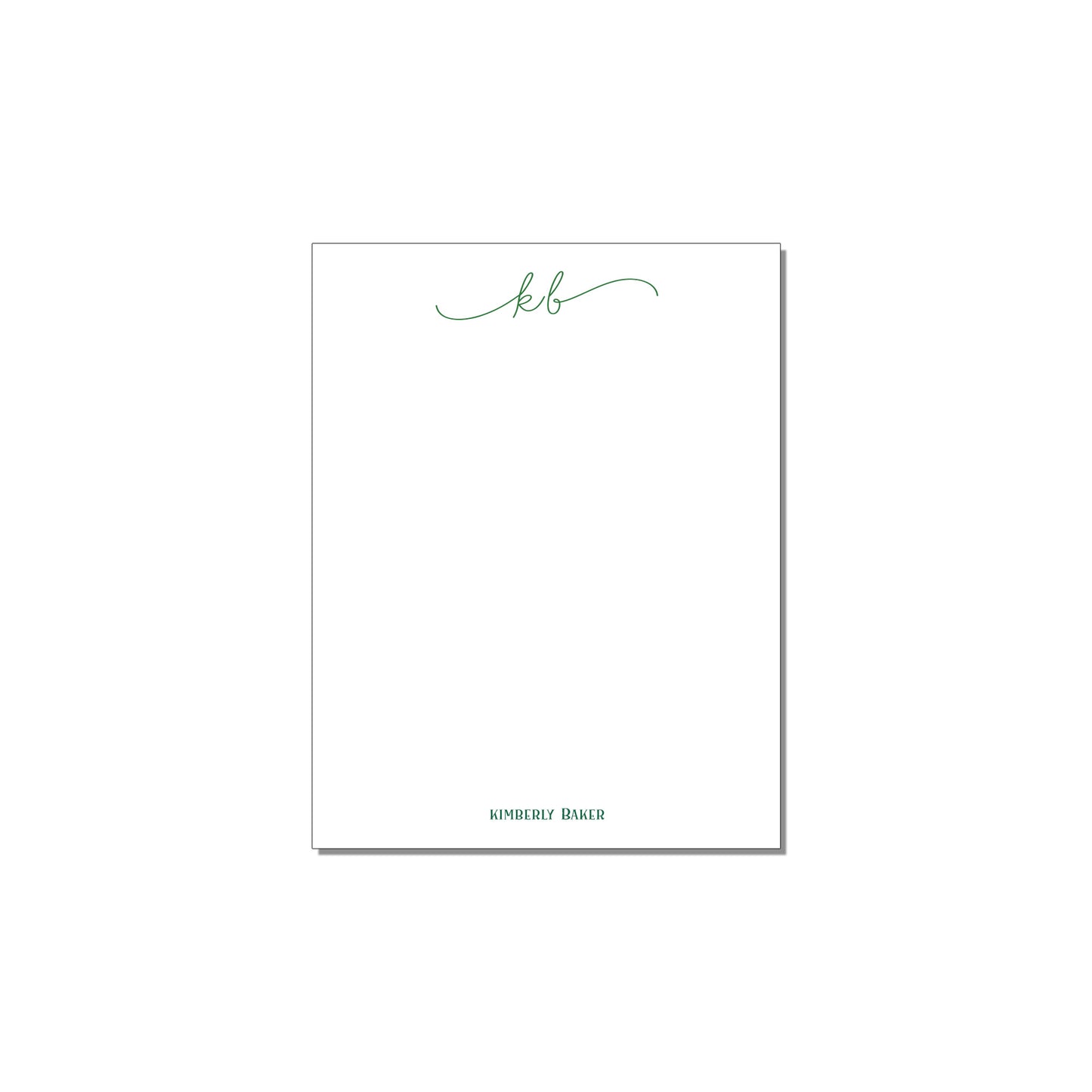 SCRIPT INITIALS PERSONALIZED NOTEPAD