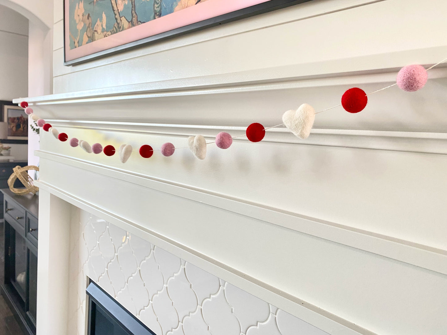 ROMANCE WOOL FELT BALL GARLAND