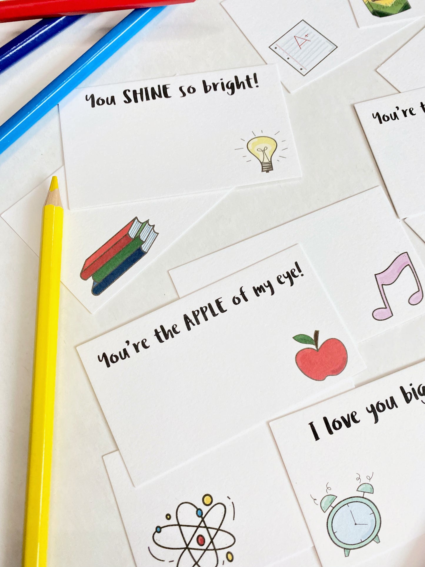 SCHOOL DAYS LUNCH BOX LOVE NOTES CARD SET