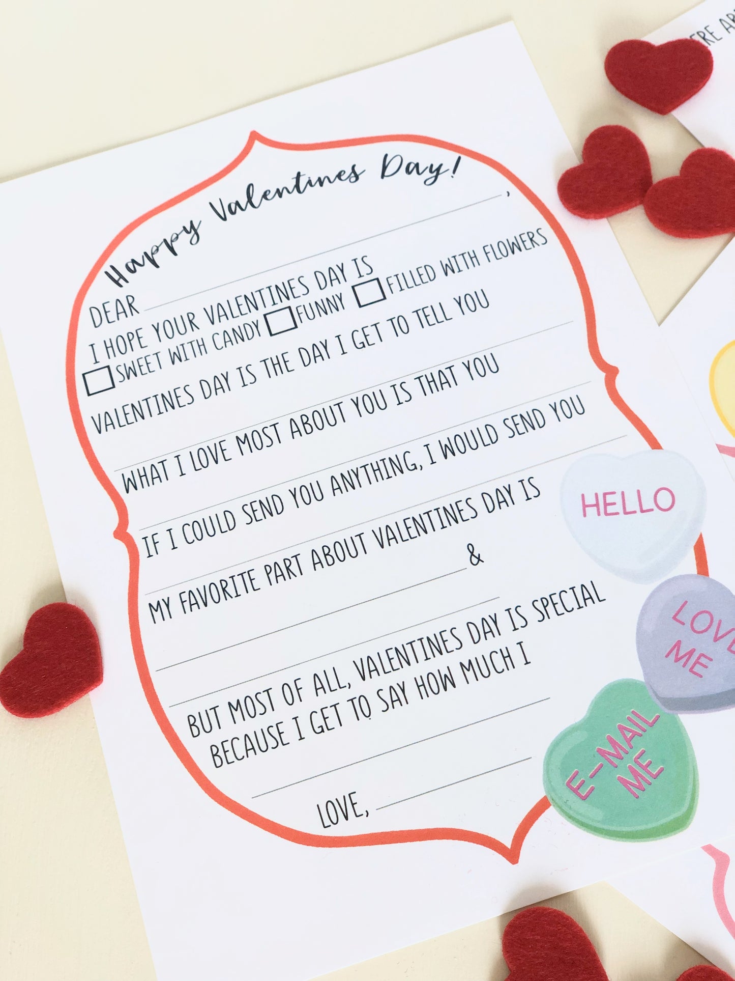 VALENTINES DAY LETTER SET