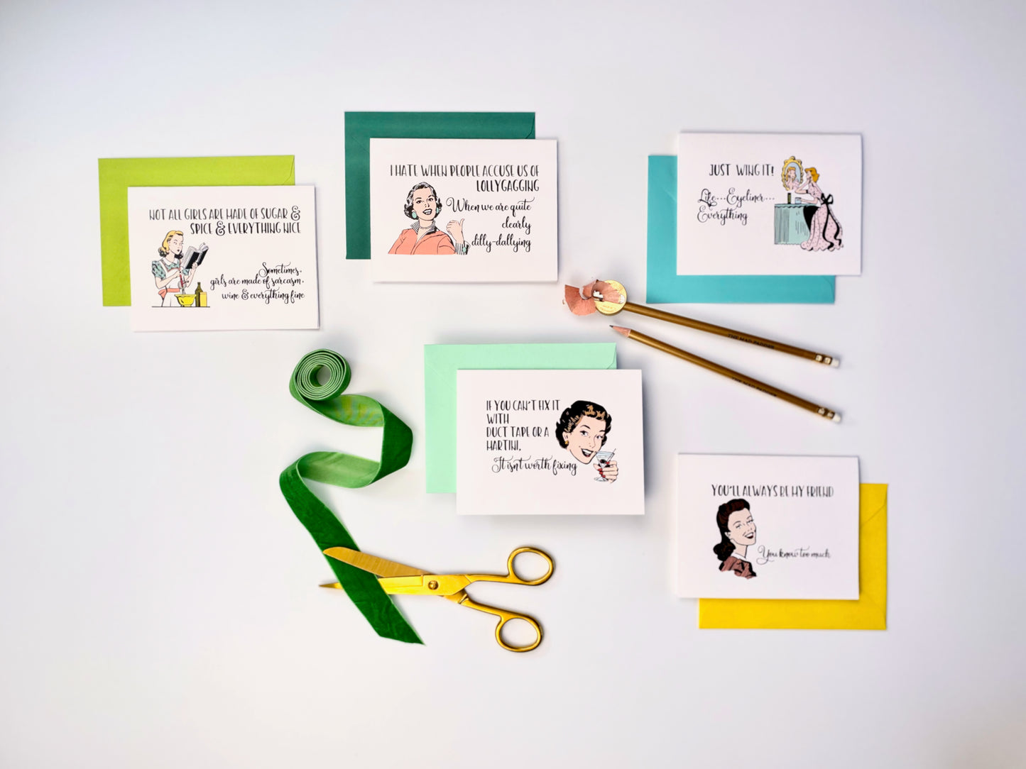 WITTY WOMEN THAT WILL ALWAYS BE YOUR FRIEND GREETING CARD SET