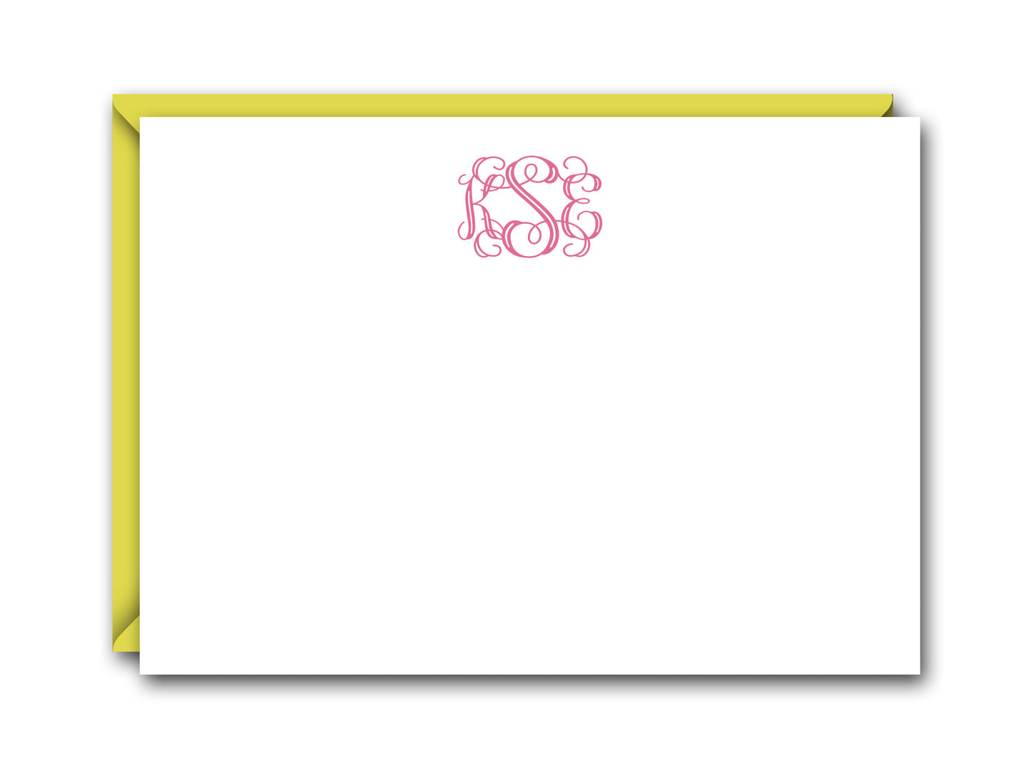 VINE MONOGRAM FLAT NOTE CARD SET