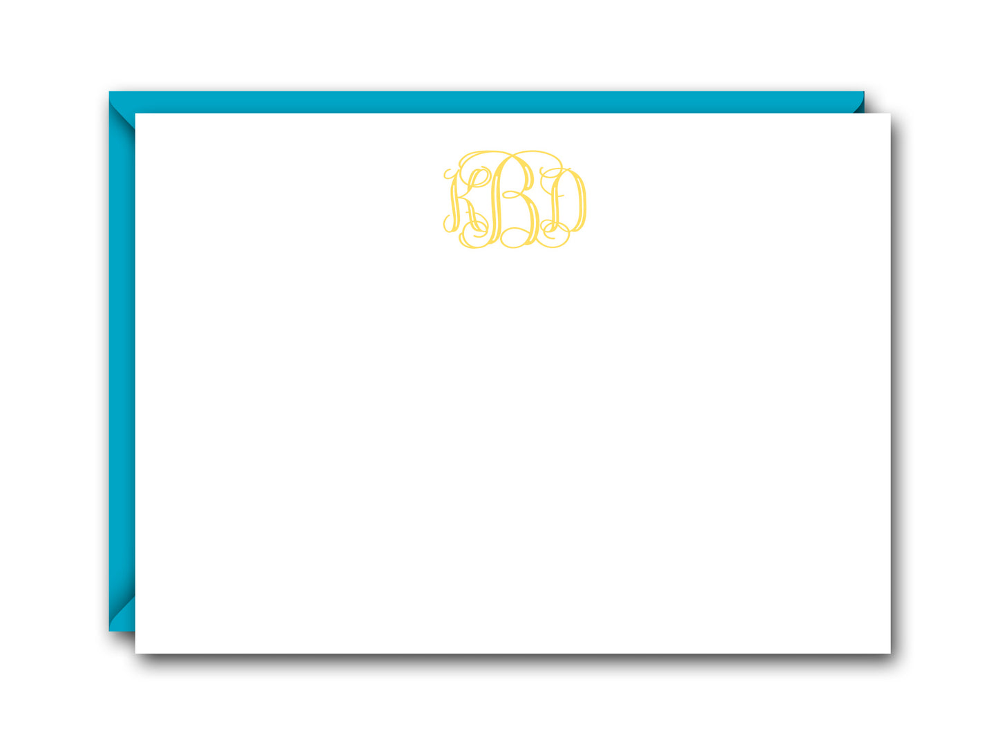 VINE MONOGRAM FLAT NOTE CARD SET