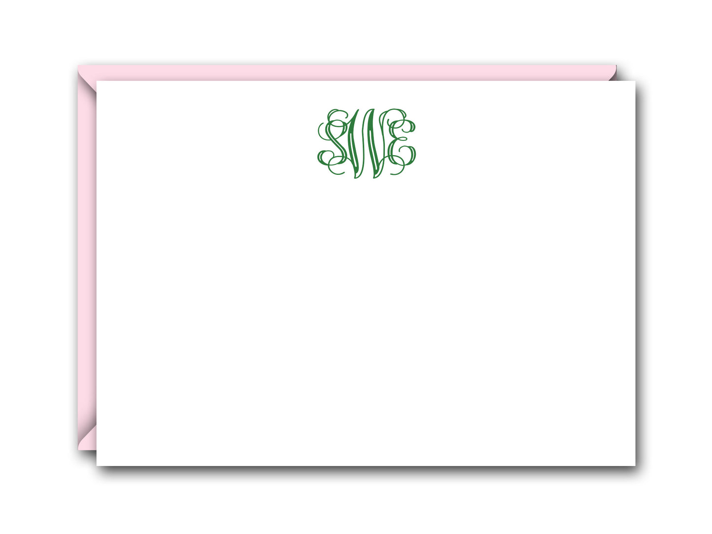 VINE MONOGRAM FLAT NOTE CARD SET