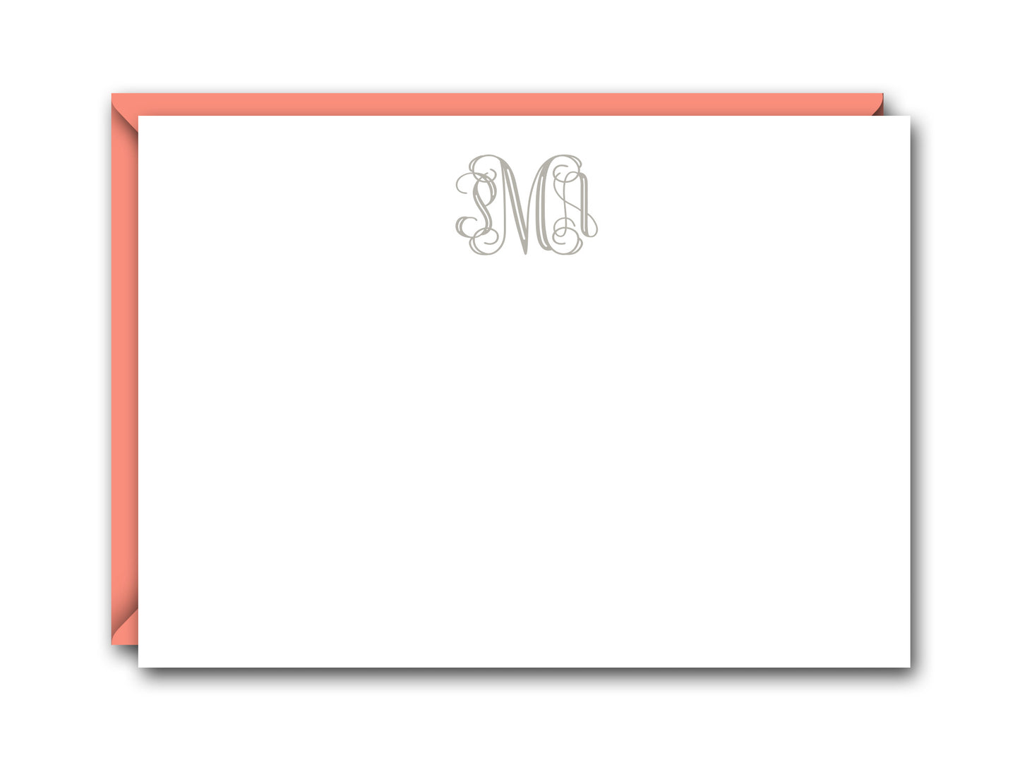 VINE MONOGRAM FLAT NOTE CARD SET