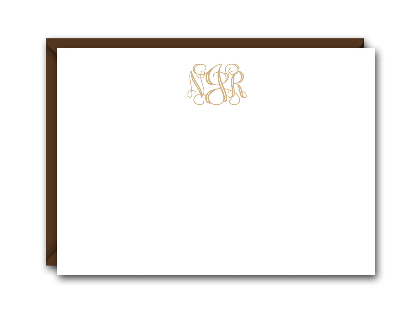 VINE MONOGRAM FLAT NOTE CARD SET