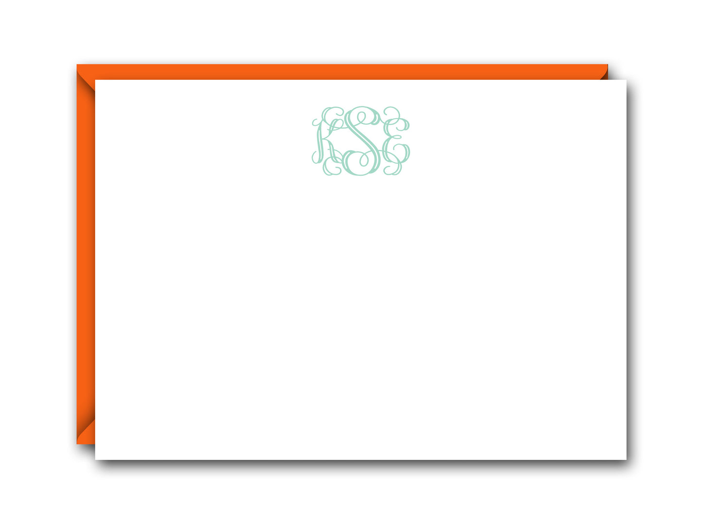 VINE MONOGRAM FLAT NOTE CARD SET