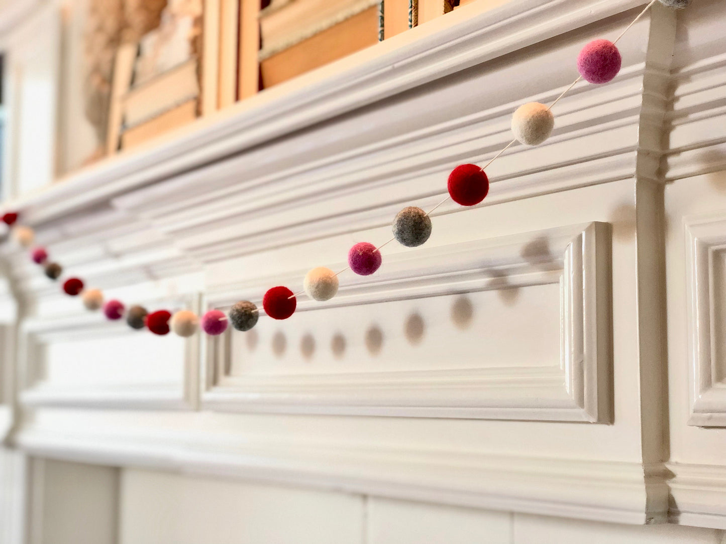 LOVELY WOOL FELT BALL GARLAND