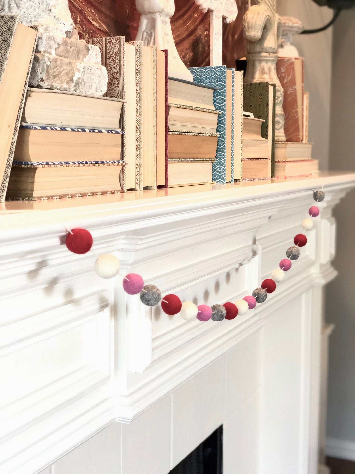 LOVELY WOOL FELT BALL GARLAND