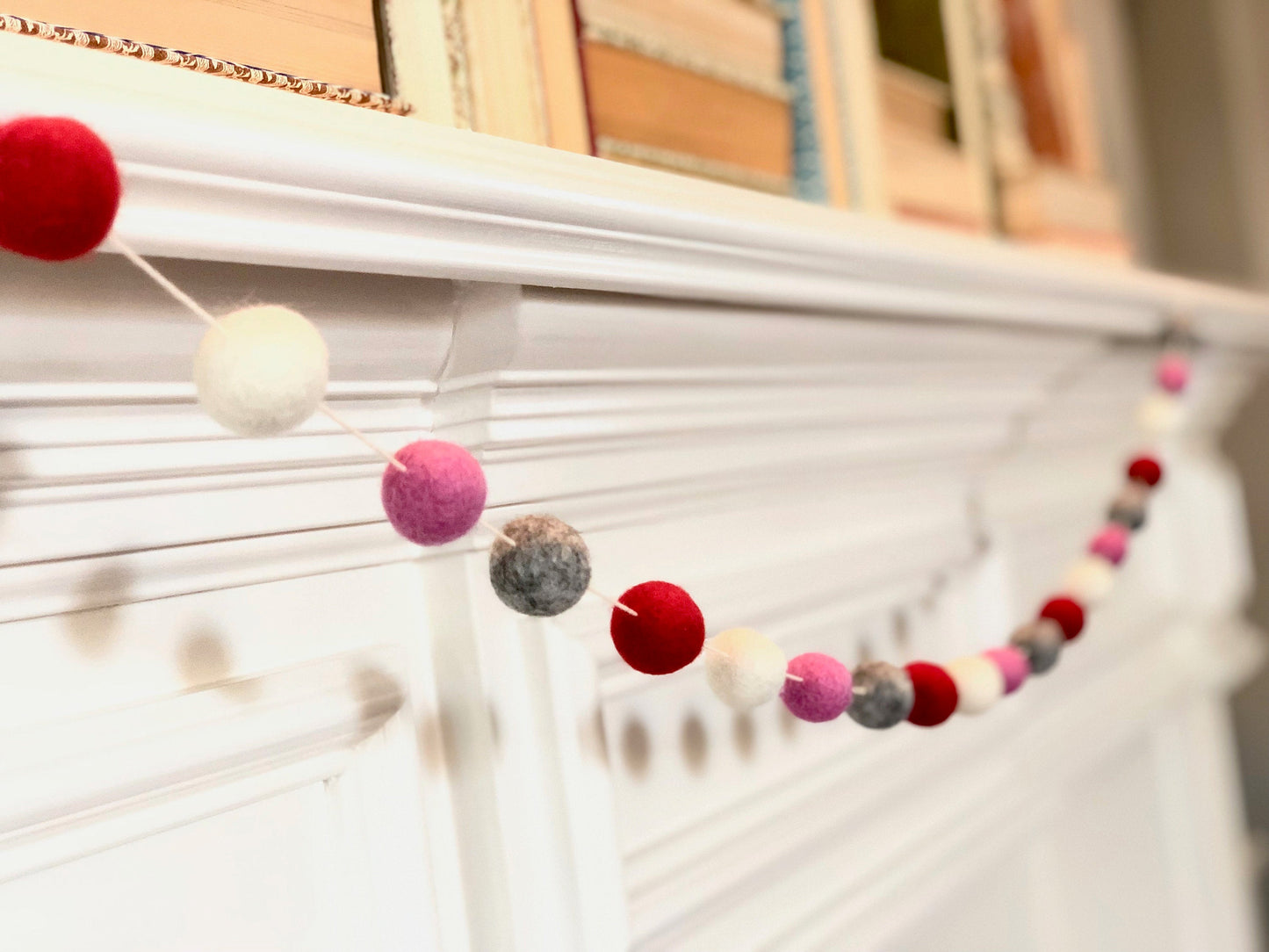 LOVELY WOOL FELT BALL GARLAND