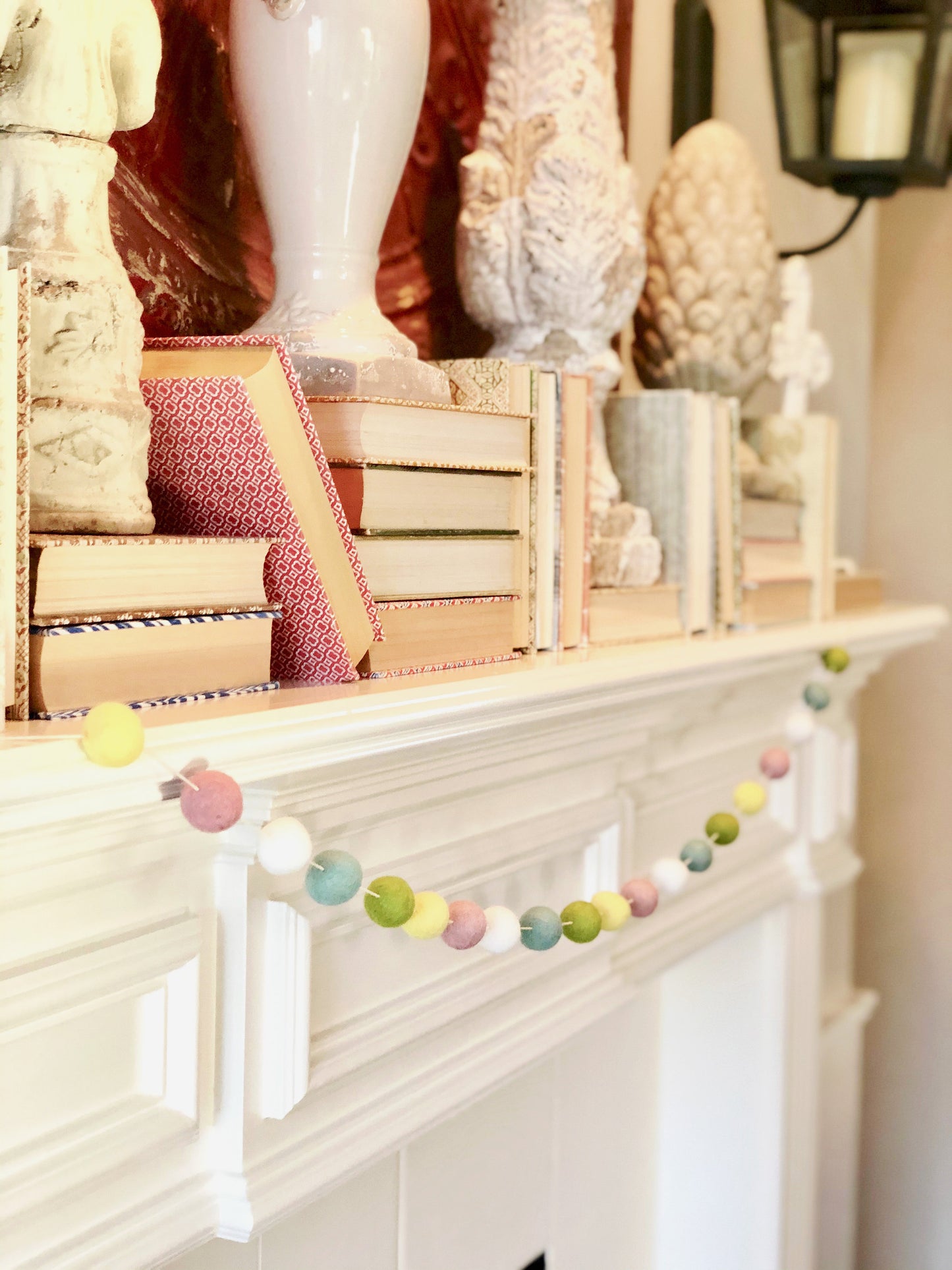 SPRING WOOL FELT BALL GARLAND