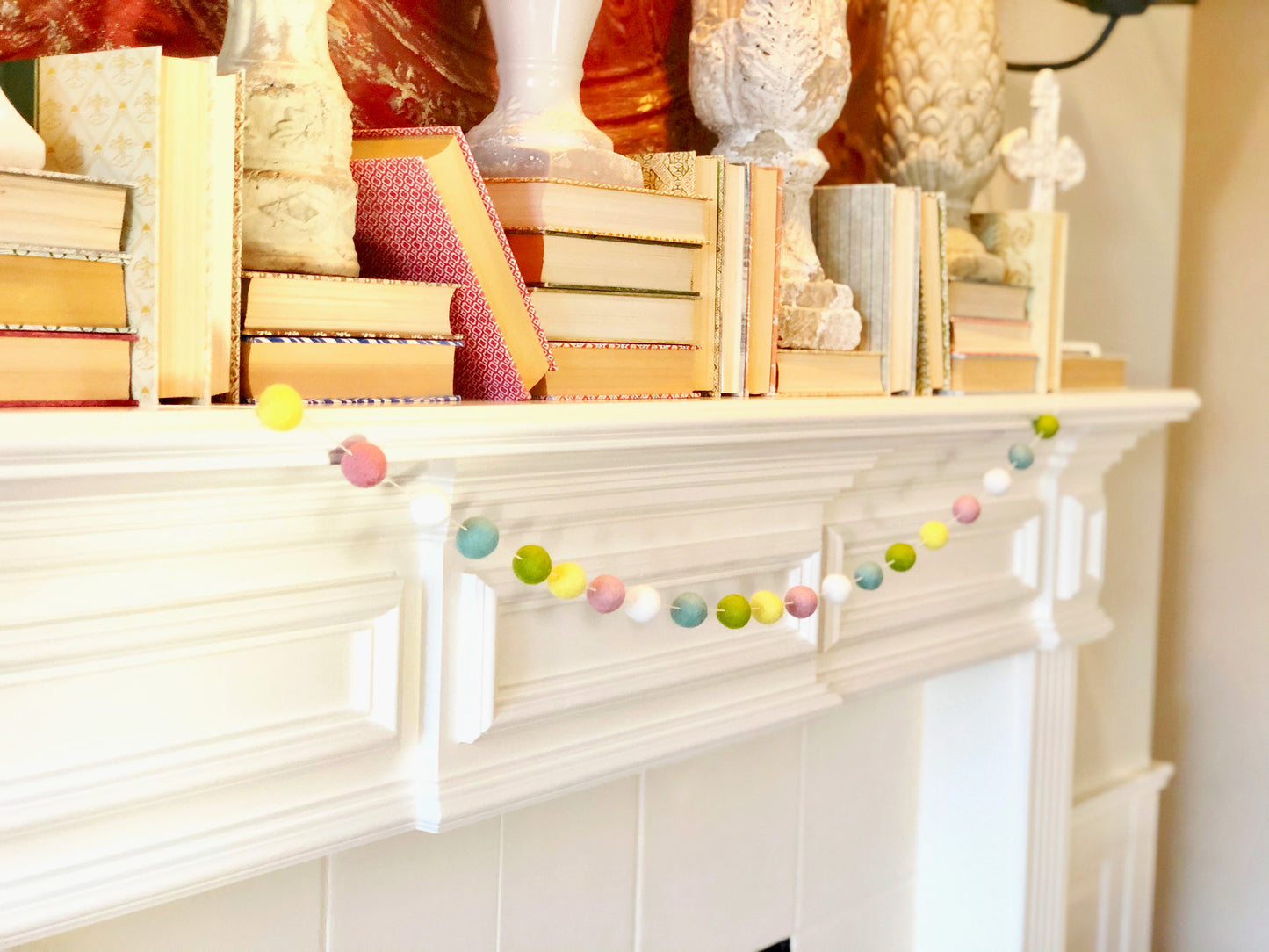 SPRING WOOL FELT BALL GARLAND