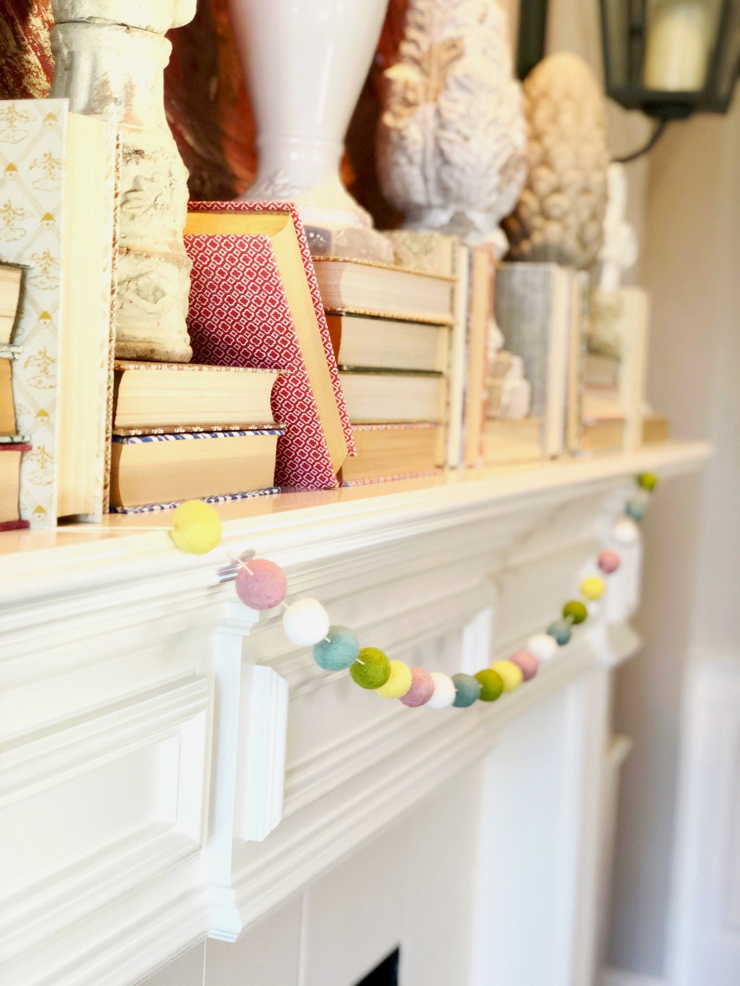 SPRING WOOL FELT BALL GARLAND