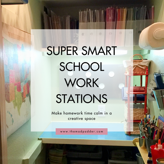 The Mad Padder Super Smart Schoolwork Station Organization Ideas