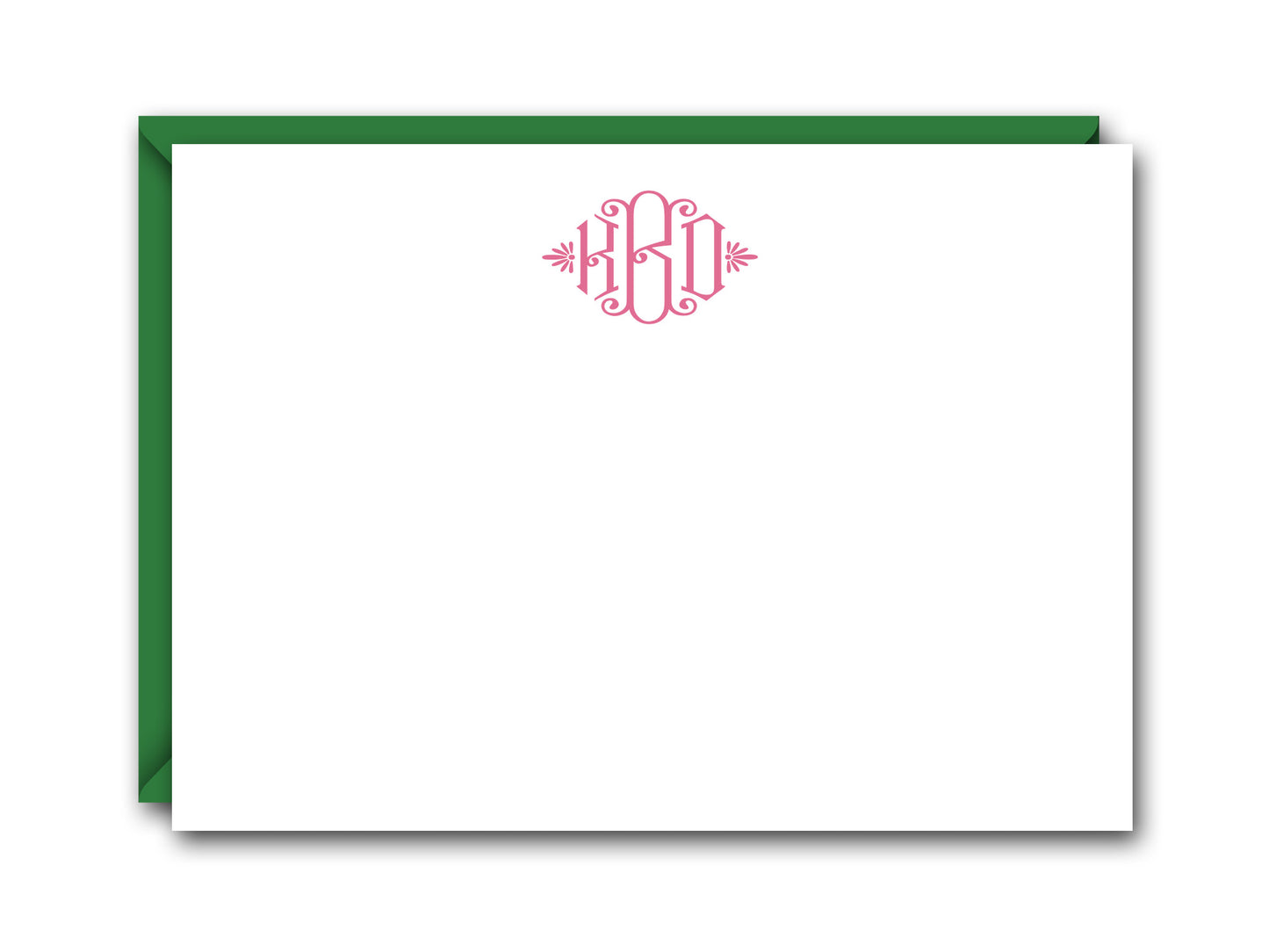 DIAMOND MONOGRAM FLAT NOTE CARD SET