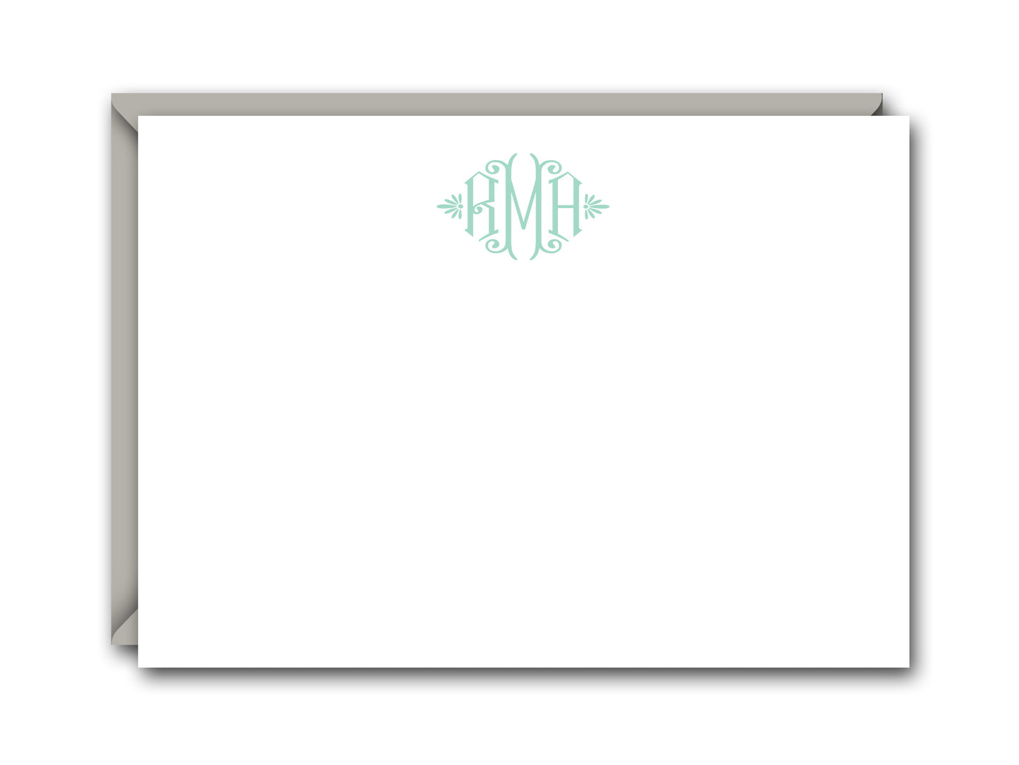 DIAMOND MONOGRAM FLAT NOTE CARD SET