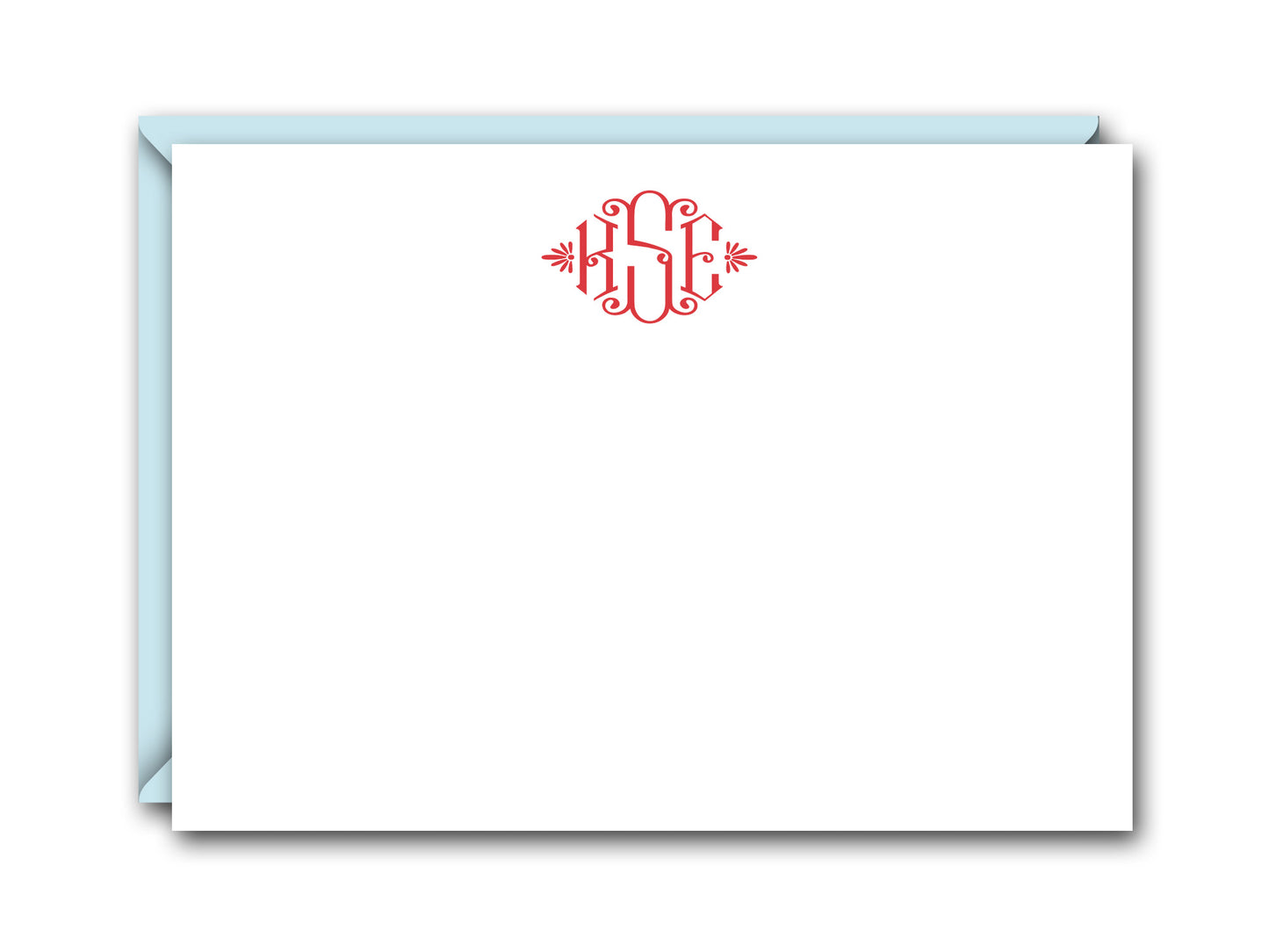 DIAMOND MONOGRAM FLAT NOTE CARD SET