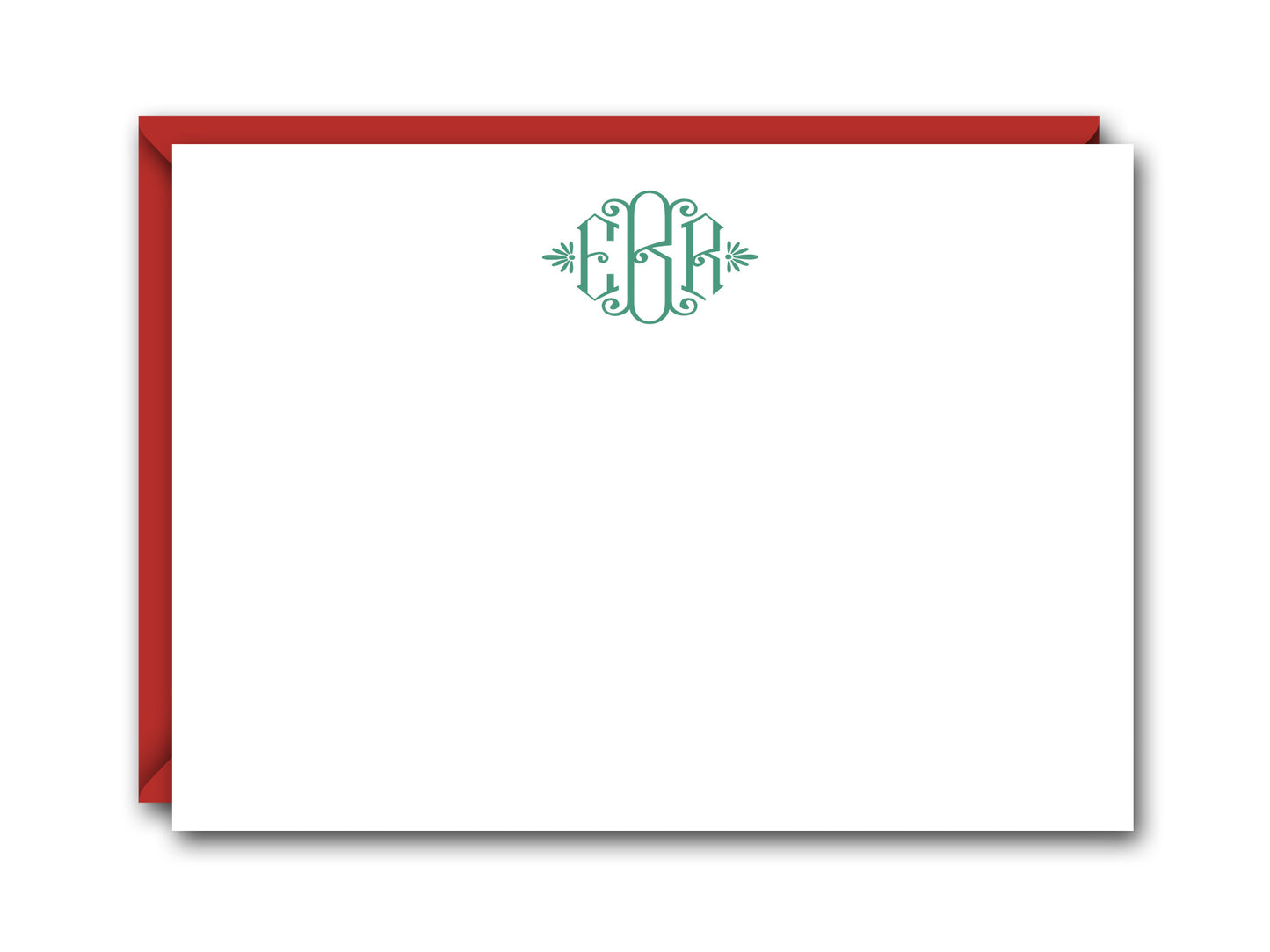 DIAMOND MONOGRAM FLAT NOTE CARD SET