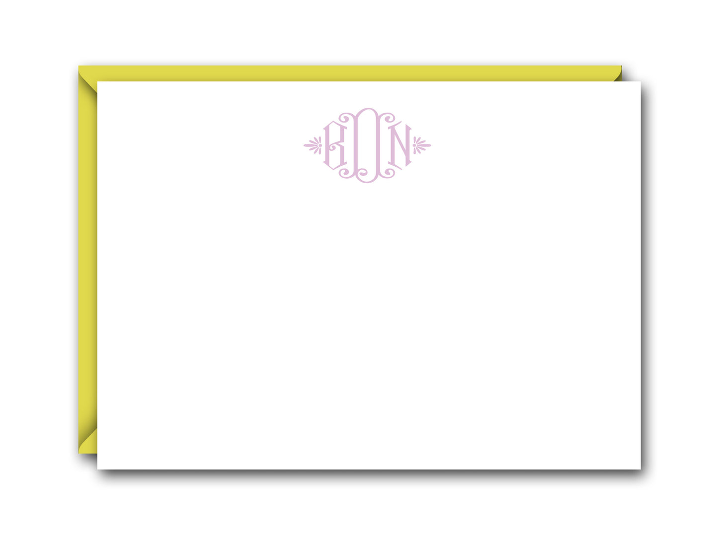 DIAMOND MONOGRAM FLAT NOTE CARD SET