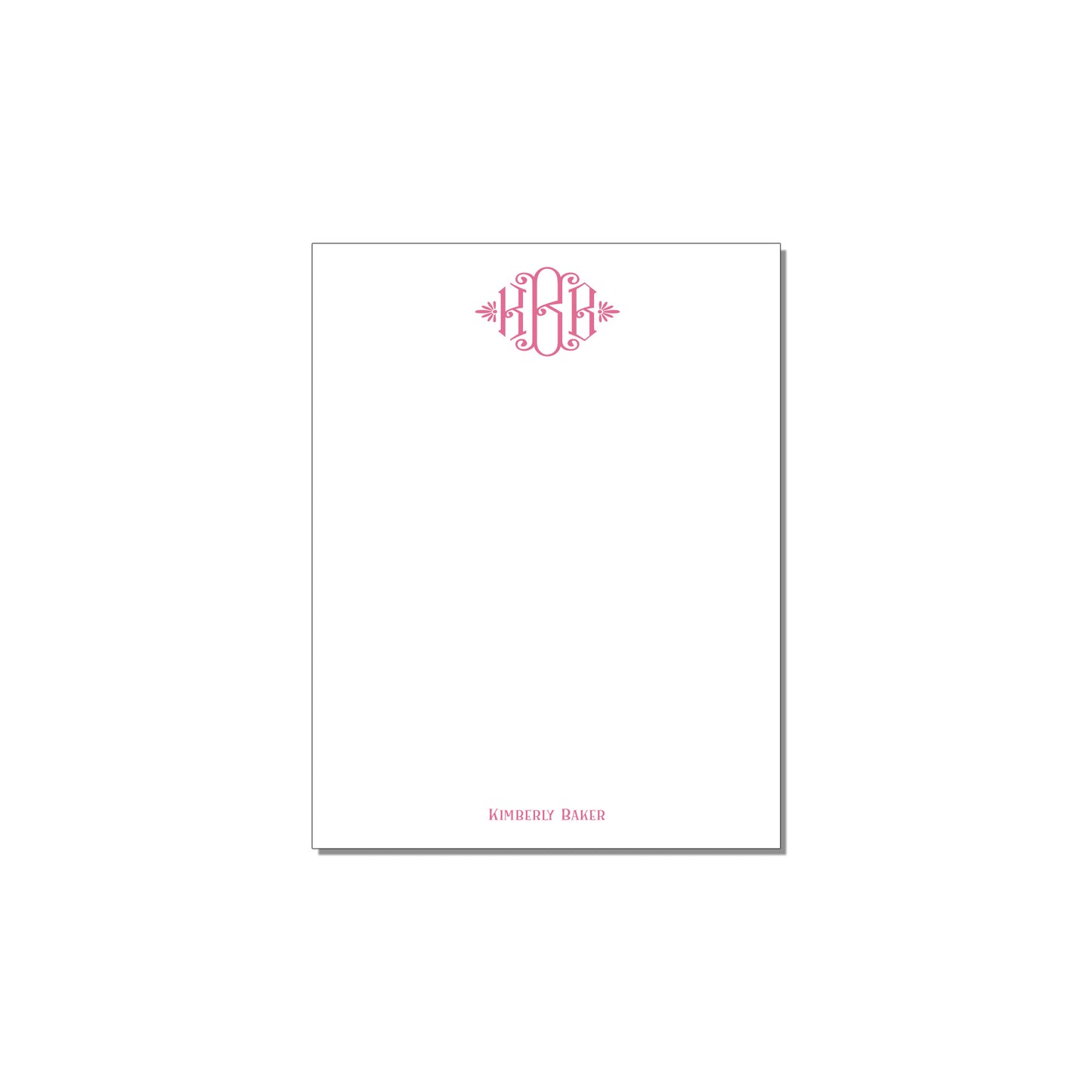 DIAMOND MONOGRAM NOTEPAD