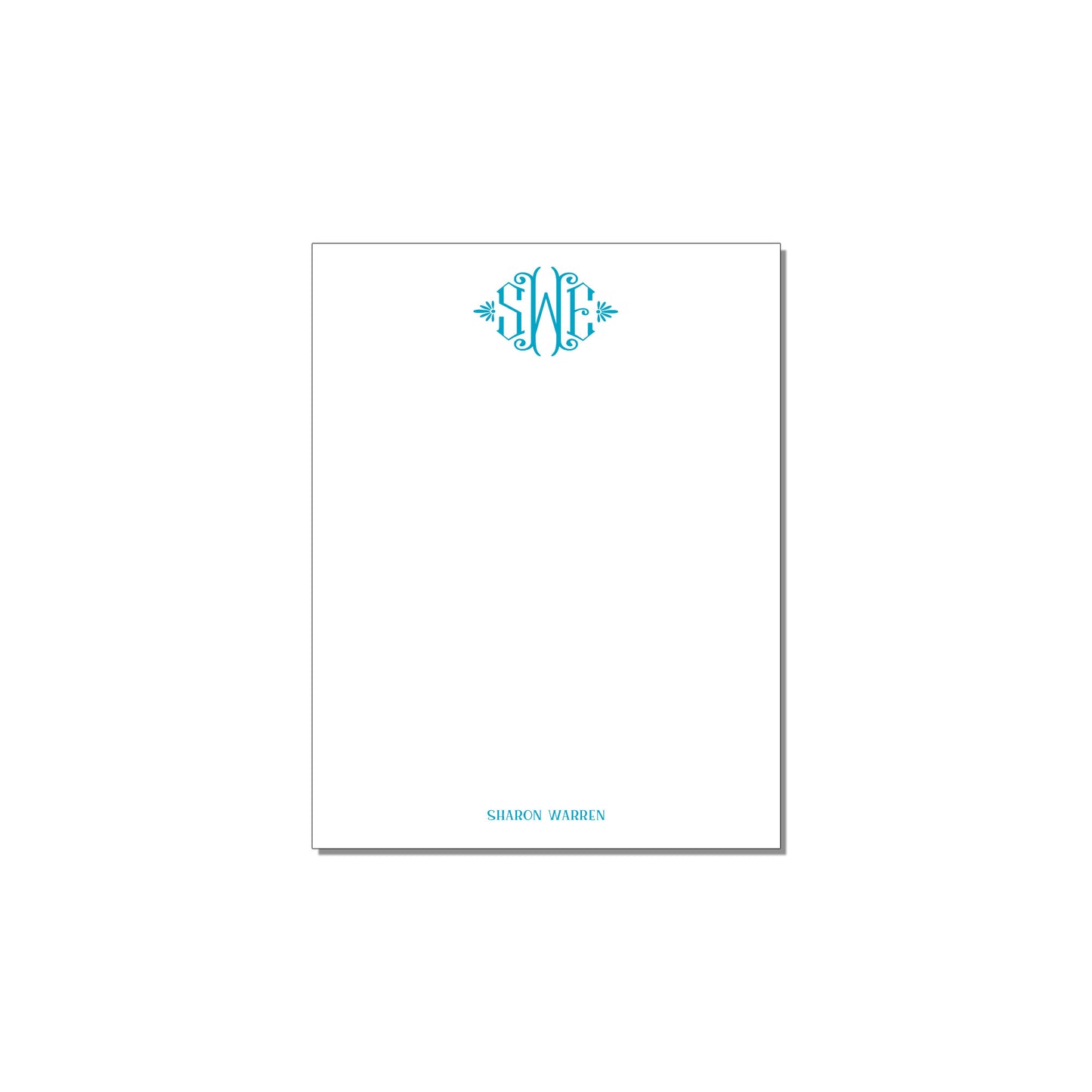 DIAMOND MONOGRAM NOTEPAD