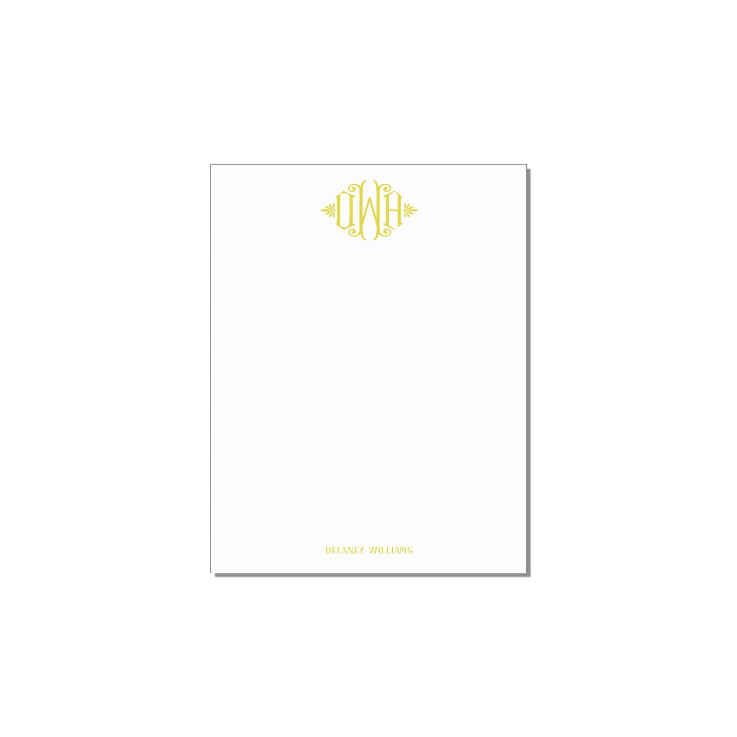 DIAMOND MONOGRAM NOTEPAD