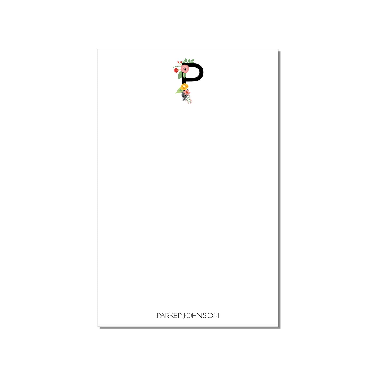 FLORAL MONOGRAM LARGE NOTEPAD
