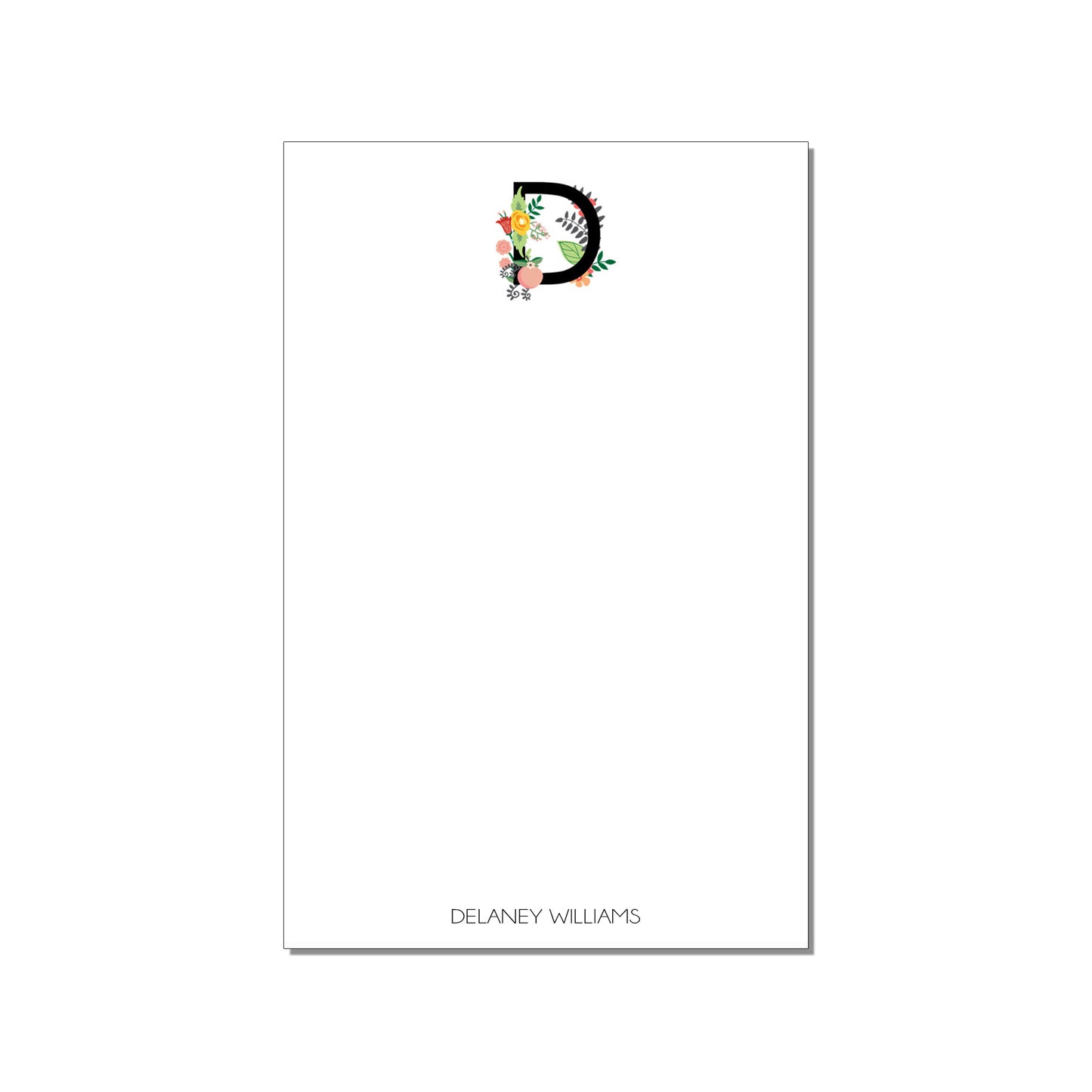 FLORAL MONOGRAM LARGE NOTEPAD