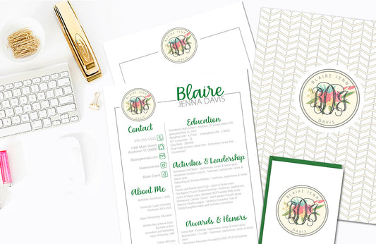 FLORAL MONOGRAM SORORITY RECRUITMENT PACKET