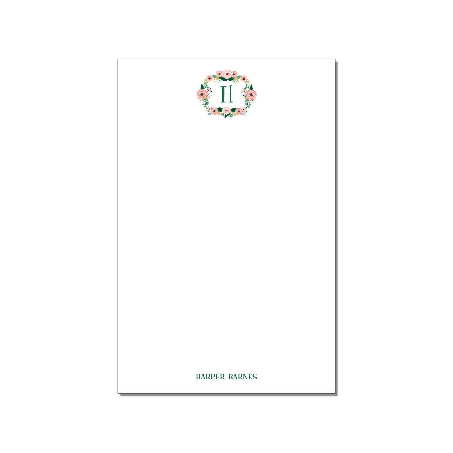 MONOGRAM WREATH LARGE NOTEPAD