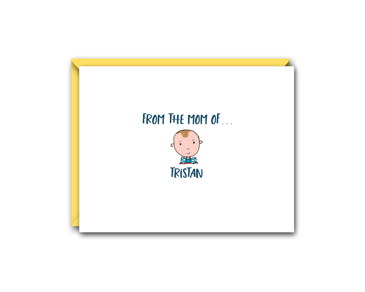 FROM THE MOM OF... ONE CHILD PERSONALIZED NOTE CARD SET