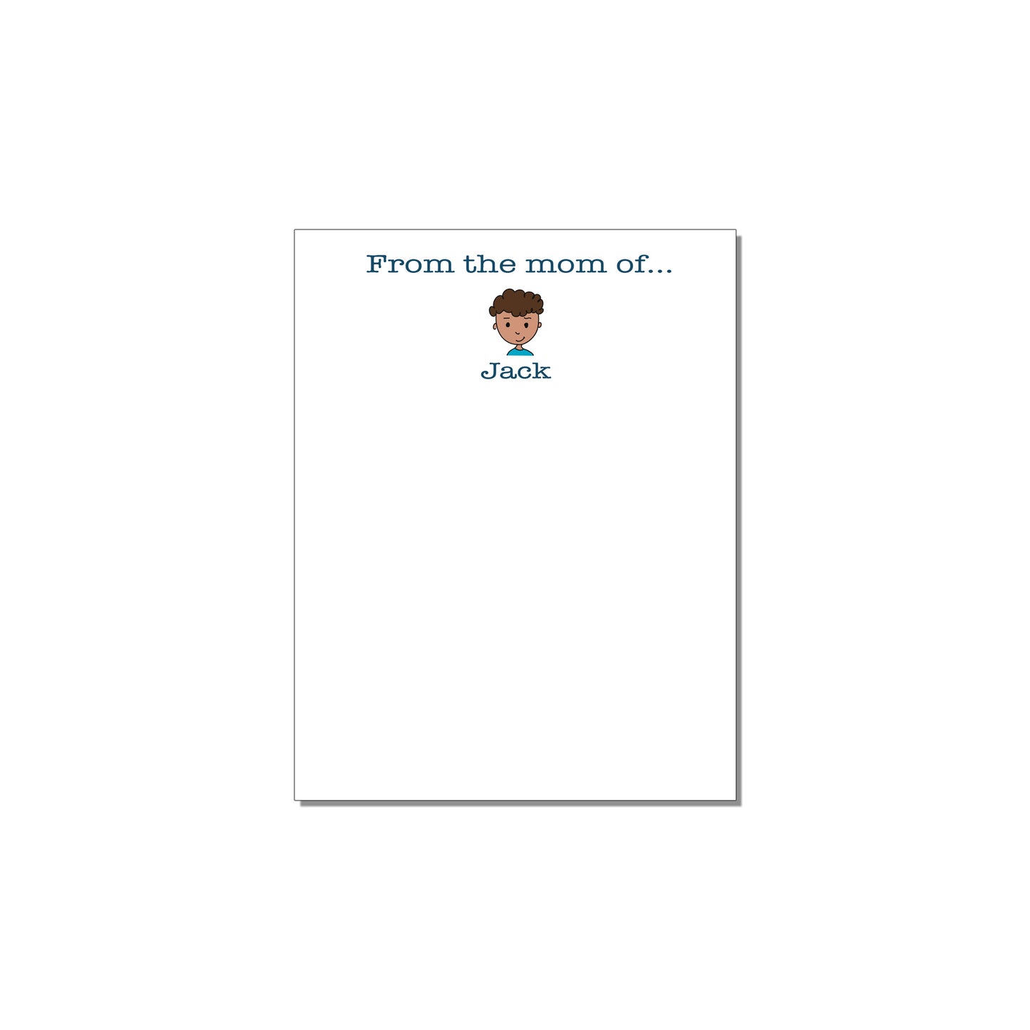 FROM THE MOM OF... ONE CHILD PERSONALIZED NOTEPAD