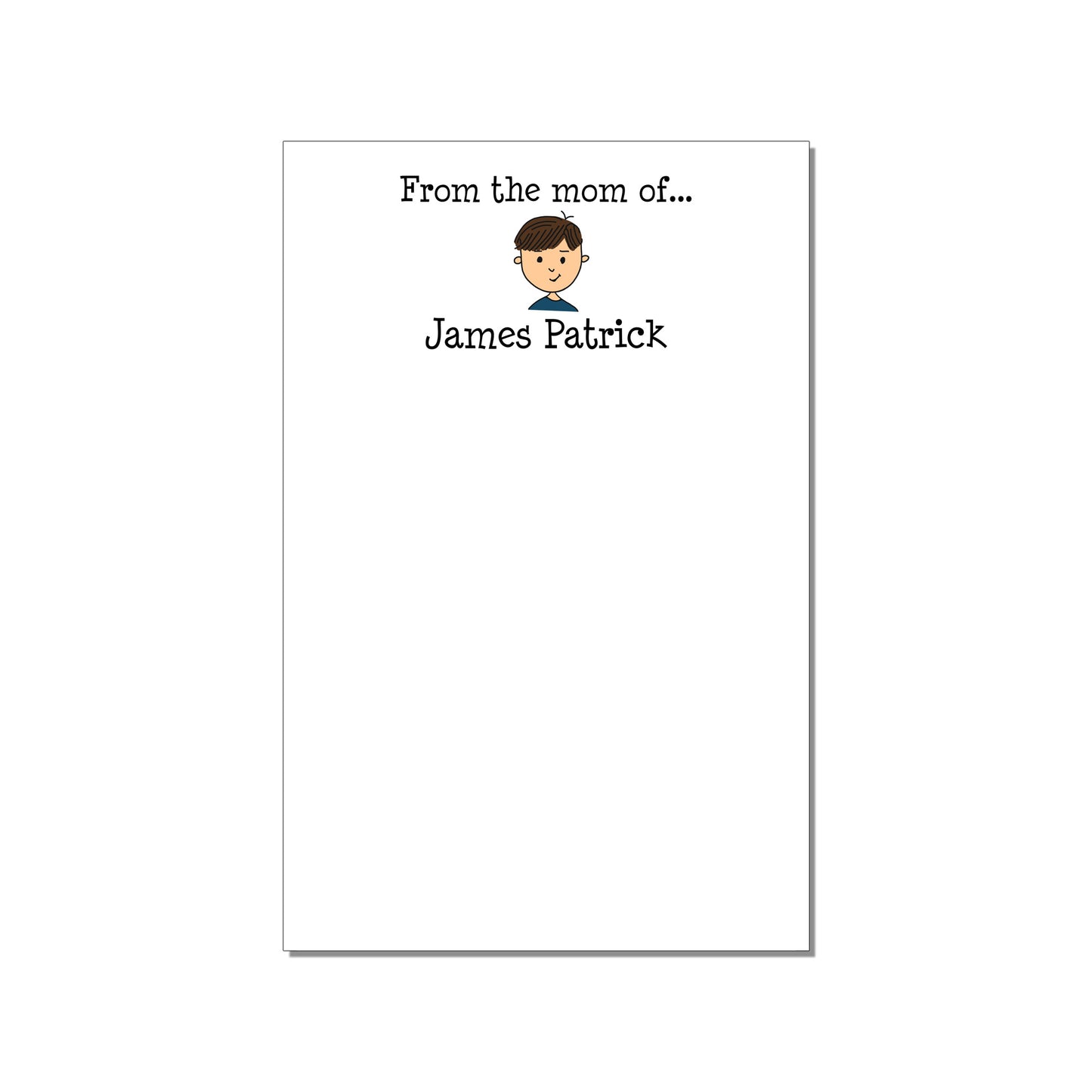 FROM THE MOM OF... ONE CHILD PERSONALIZED LARGE NOTEPAD