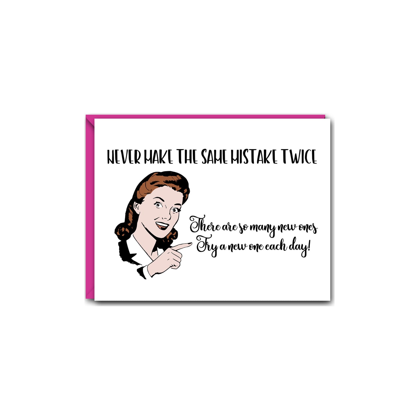 WITTY WOMEN THAT NEVER MAKE THE SAME MISTAKE GREETING CARD SET