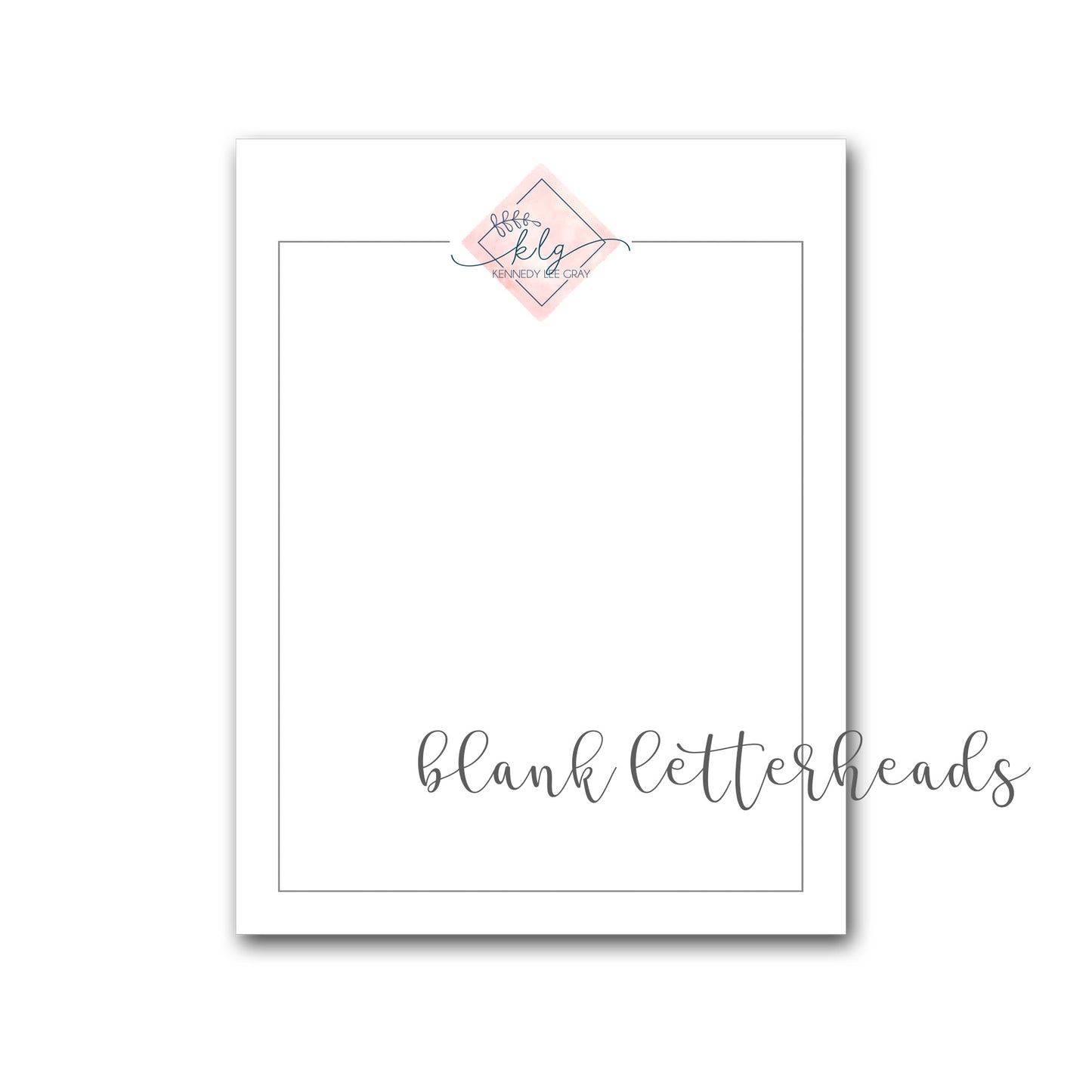 DIGITAL SQUARE BRANCH MONOGRAM SORORITY RUSH PACKET WITH PHOTO