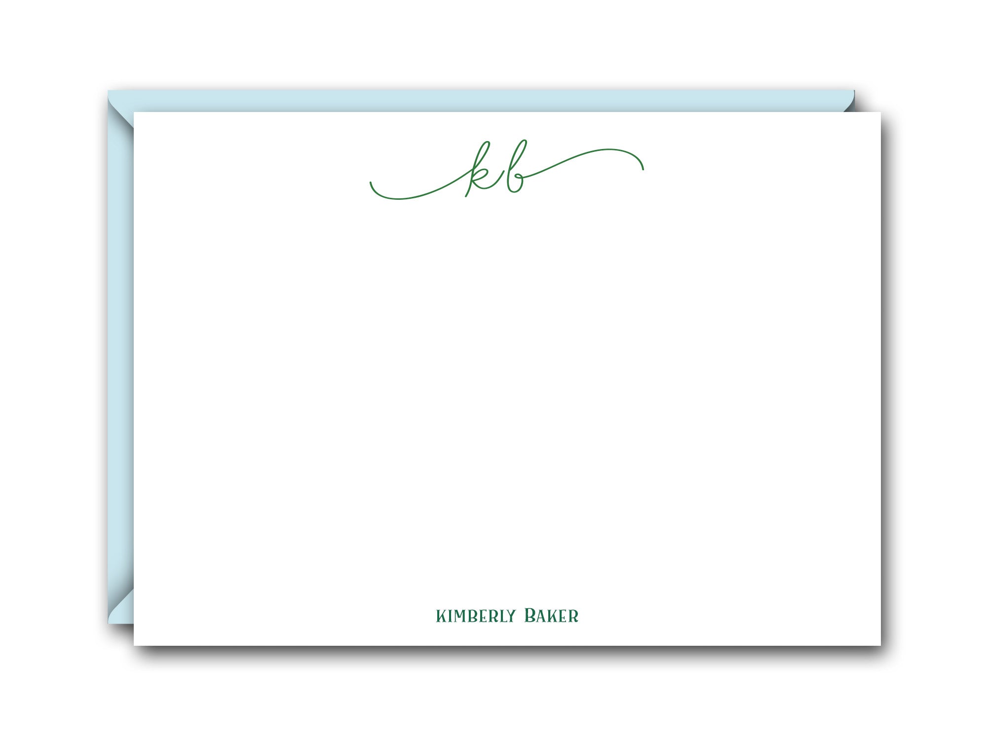 SCRIPT INITIALS PERSONALIZED NOTE CARD SET – The Mad Padder