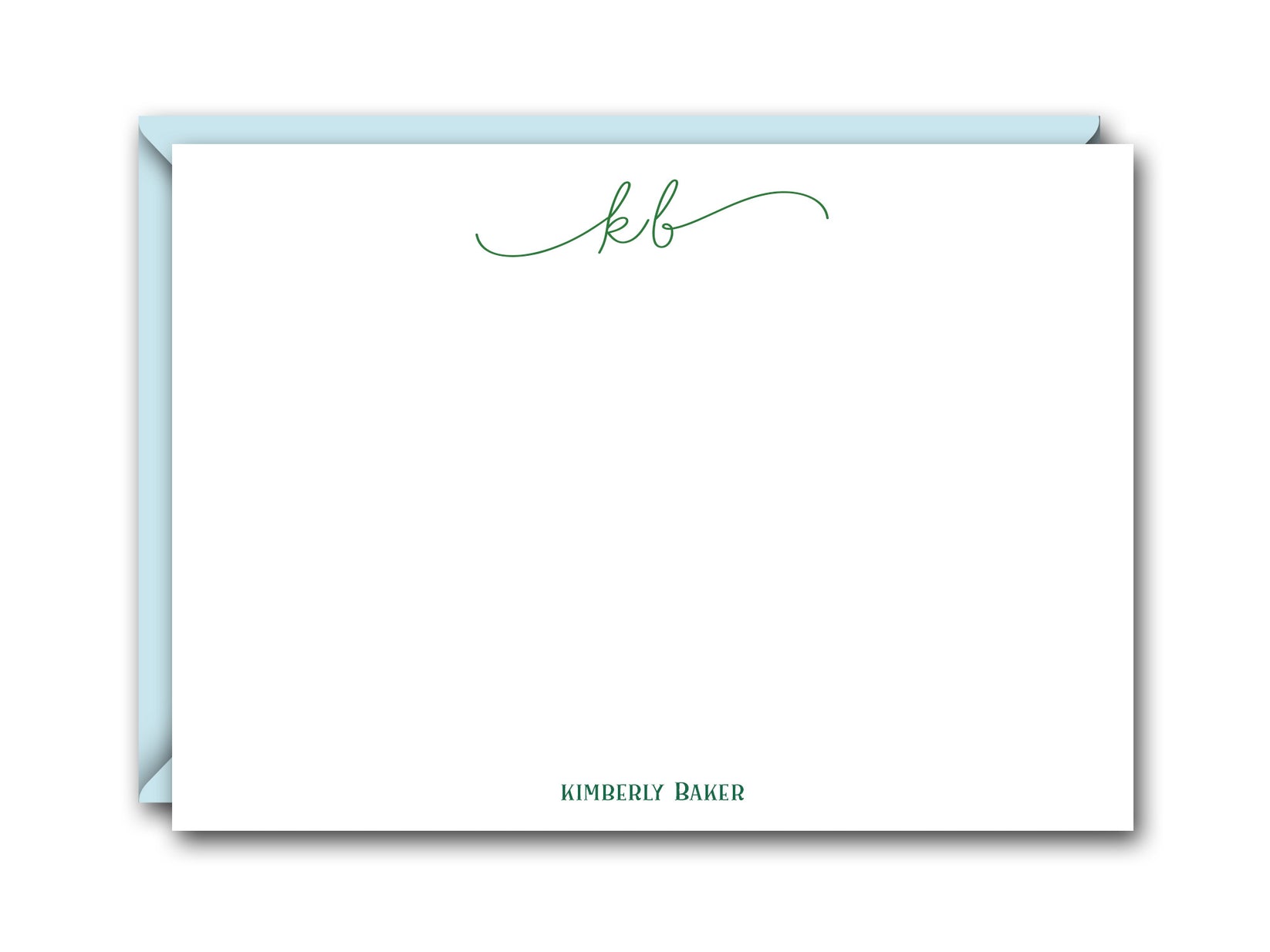 SCRIPT INITIALS PERSONALIZED NOTE CARD SET – The Mad Padder
