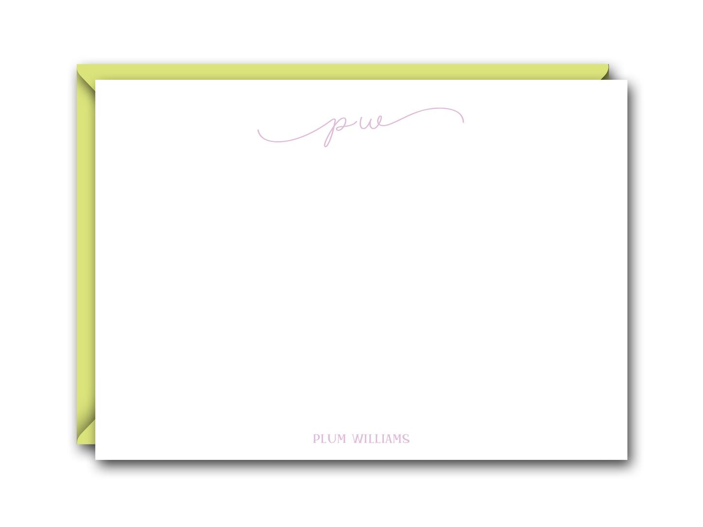 SCRIPT INITIALS PERSONALIZED NOTE CARD SET