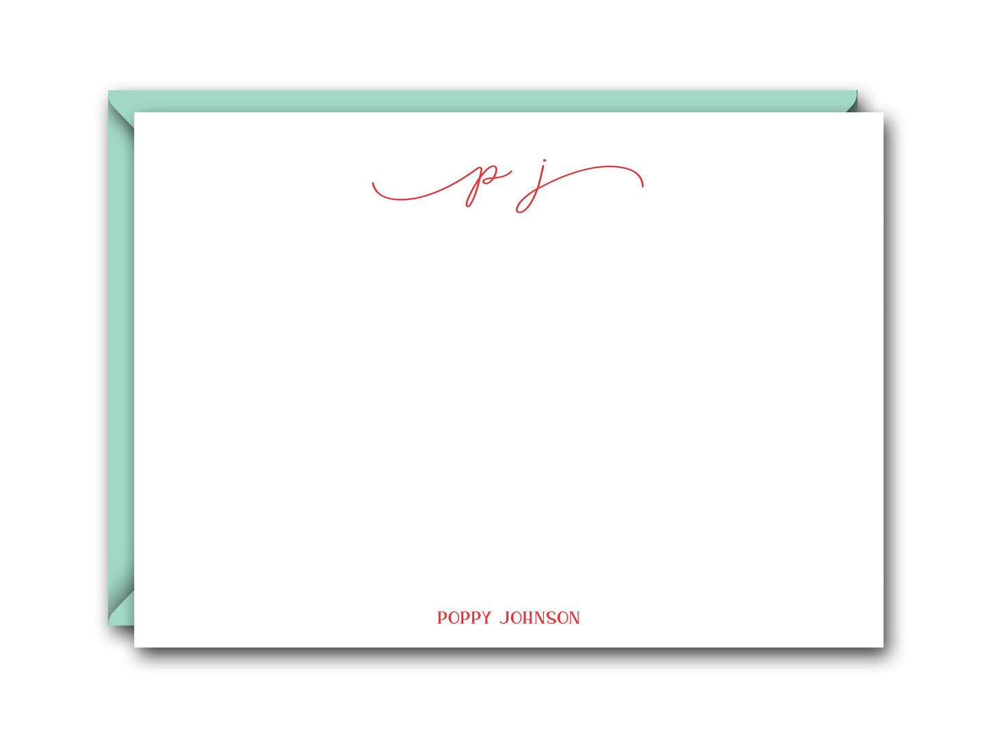 SCRIPT INITIALS PERSONALIZED NOTE CARD SET