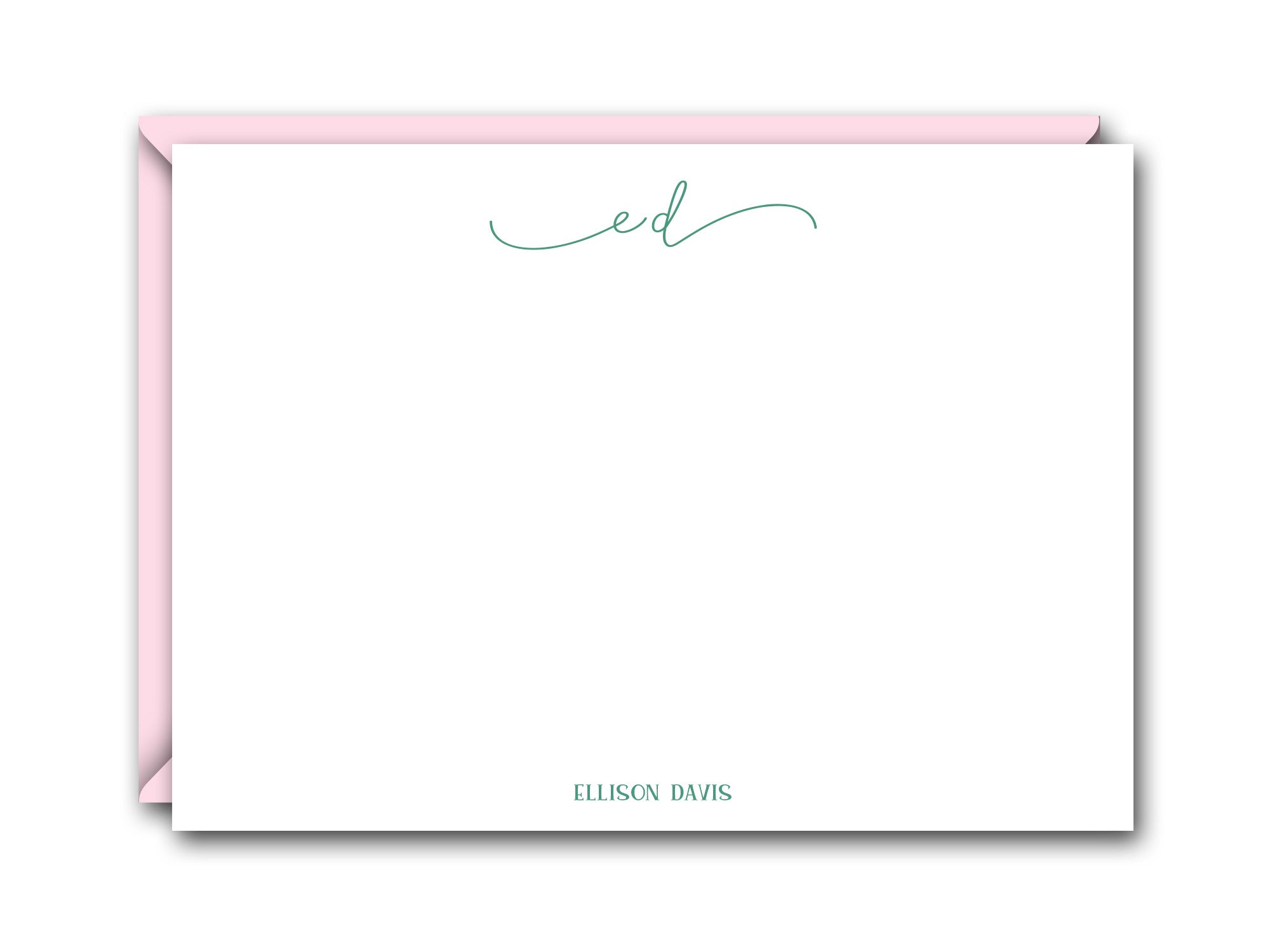 SCRIPT INITIALS PERSONALIZED NOTE CARD SET – The Mad Padder